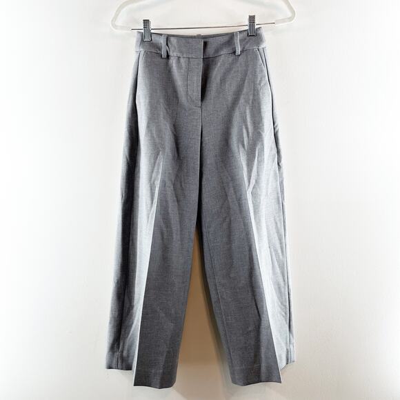 J. Crew Sydney High Rise Wide Leg Cropped Dress Trouser Pants Gray 2 - Picture 3 of 4